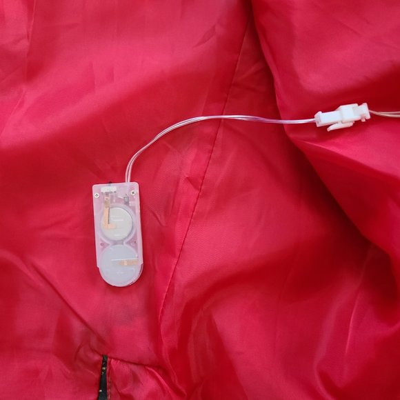 Christmas Green Dress Jacket Ornaments & Light up mode Adult size XXL - Picture 5 of 7